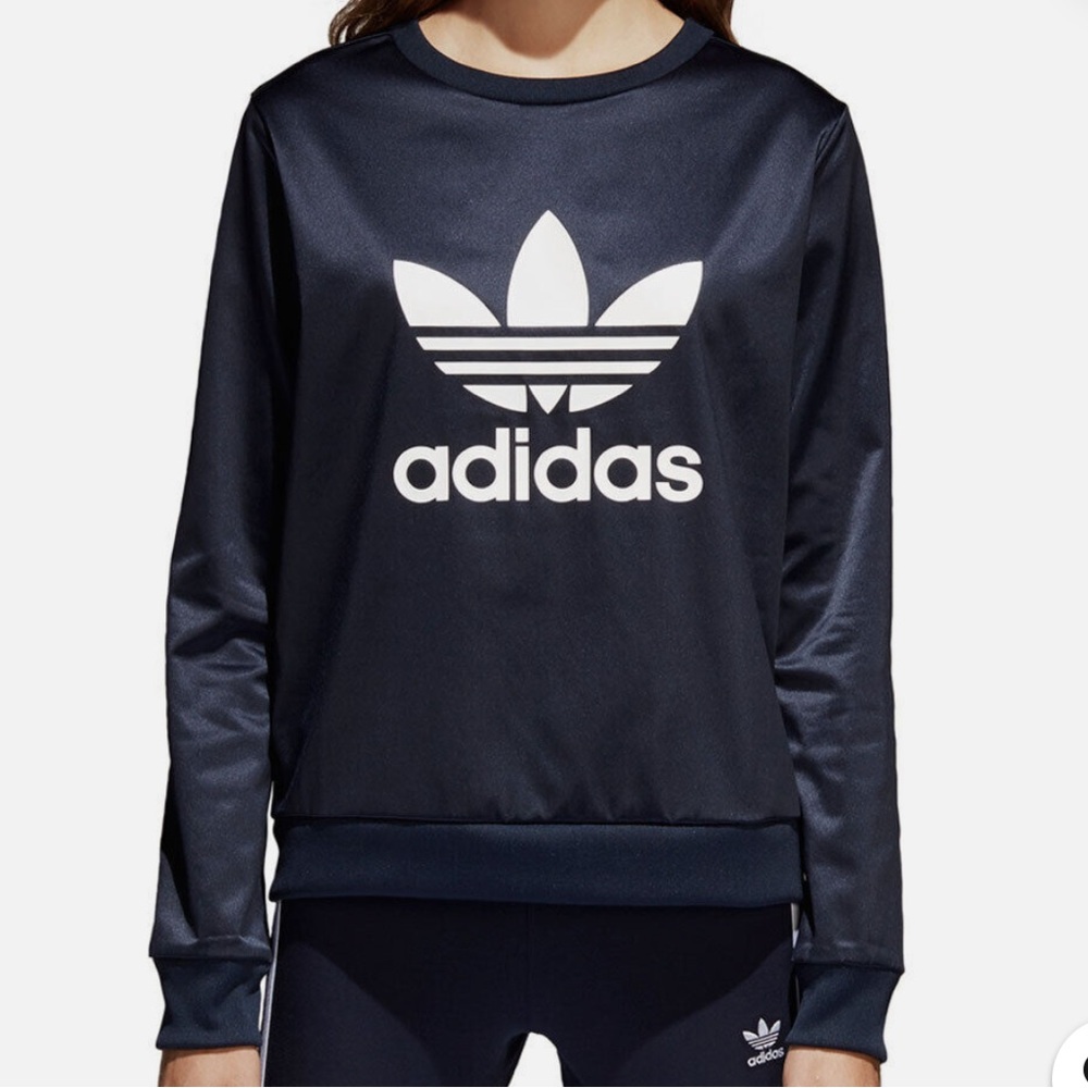Adidas Originals Trefoil Crew Women's Sweat Shirt Legend Ink/White *NEW* | Small